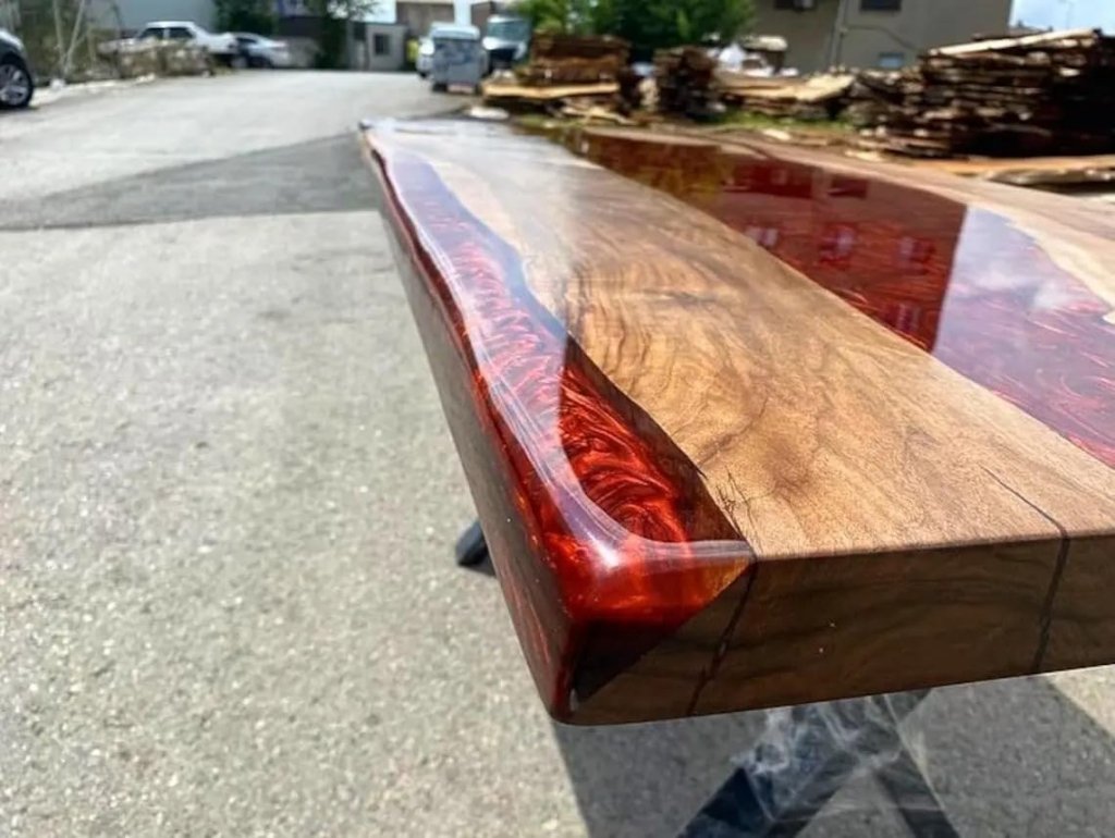 Red Lava Epoxy Resin Dining Table Conference Table Patio Table Console Table Coffee Table Living Room Table Bar Counter Table End/Side Table Home Décor - resinhomefurniture