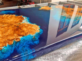 River Table Epoxy Dining Table Resin Coffee Table for 2, 4, 6, 8 Blue Ocean Table Living Room Table Epoxy Table Top Wall Art Home D?cor - resinhomefurniture