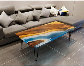 River Table Epoxy Dining Table Resin Coffee Table Ocean Table Living Room Table Epoxy Table Top Home Décor Patio Table Conference Table Bar Counter - resinhomefurniture