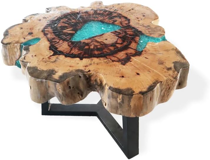 Special Unique Blue Center Resin Coffee Table Resin Dining Table Console Table Bar Counter Table End/Side Table Kitchen Table Patio Table Living Room Table Home Décor - resinhomefurniture