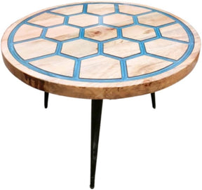 Touch Sensing Lighting Glowing Coffee Table Made of Epoxy Resin Round Table Magic Touch End Table Console Table Home Décor. Size 24 by 24 with Legs 18" Inches - resinhomefurniture