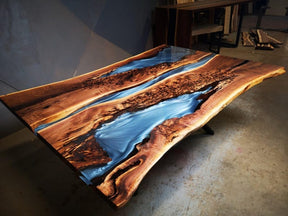 translucent - live - edge - epoxy - metallic - gray - resin - dining - table - coffee - table - living - room - table - conference - table - center - table - console - table - end - table - resinhomefurniture