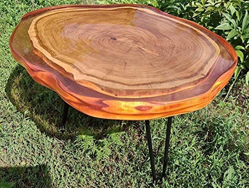 Tuzech Epoxy Table Fully Customised Thick Resin River Table Indoor Outdoor Coffee Table Top (25X17 Inches) - resinhomefurniture