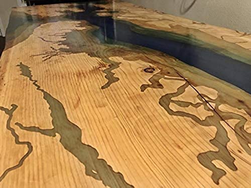 Tuzech Epoxy Table Top Fully Customised Thick Resin River Table Indoor Outdoor Wooden Dining Table Top - resinhomefurniture