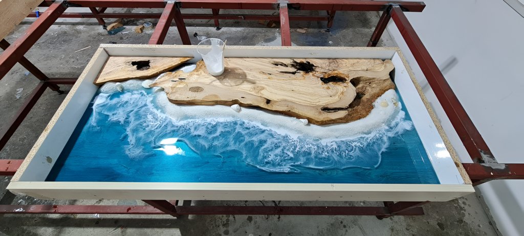 TUZECH Epoxy Table Top Fully Customized Thick Resin River Table Indoor Outdoor Wooden Dining Table Living Room - resinhomefurniture