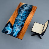 unique - attractive - navy - blue - ocean - deep - turbulent - flow - epoxy - dining - table - resin - table - coastal - table - dining - table - coffee - table - side - end - table - patio - table - home - decor - resinhomefurniture