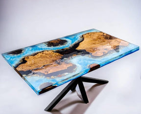 unique - blue - island - look - epoxy - resin - dining - table - coffee - table - end - table - wooden - table - living - room - table - bar - counter - home - decor - side - table - top - resinhomefurniture