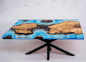 unique - blue - island - look - epoxy - resin - dining - table - coffee - table - end - table - wooden - table - living - room - table - bar - counter - home - decor - side - table - top - resinhomefurniture