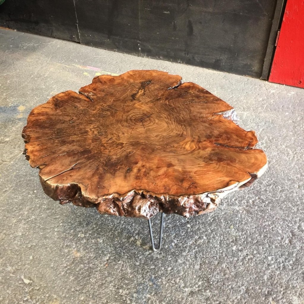 Unique Live Edge Crosscuts Epoxy Resin Coffee Table Living Room Table Console Table Study Table Hallway Table Central Table End/Side Table - resinhomefurniture