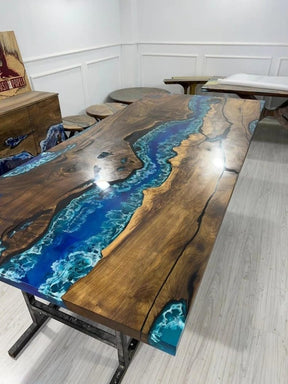 Unique Special Pattern Resin River Flow Epoxy Dining Table Living Room Table Coffee Table Kitchen Table Home Office Table Console Table Patio Table Home Décor - resinhomefurniture