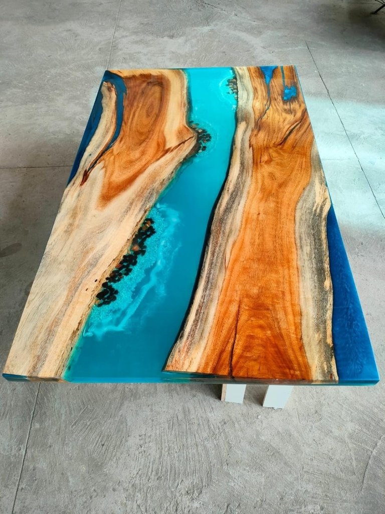 Versatile Ocean Look Epoxy Resin Dining Table Central Table Kitchen Table Console Table Living Room Table Patio Table End/Side Table Conference Table Home Décor - resinhomefurniture